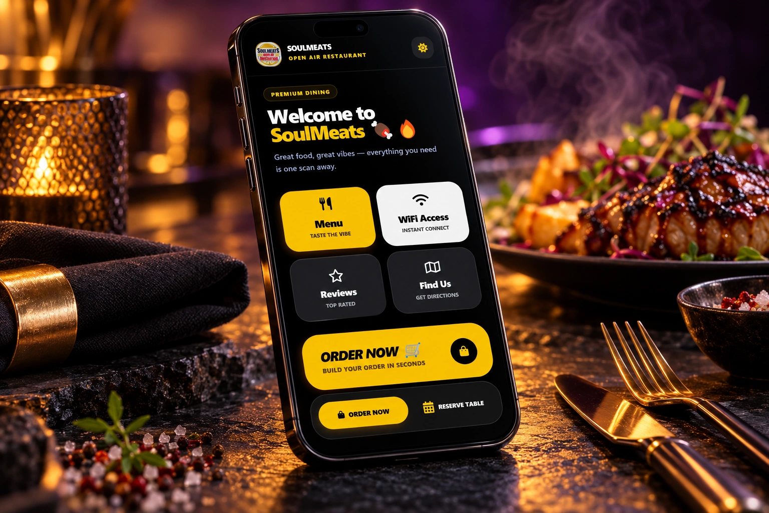 SoulMeats — generated device mockup based on the actual project capture